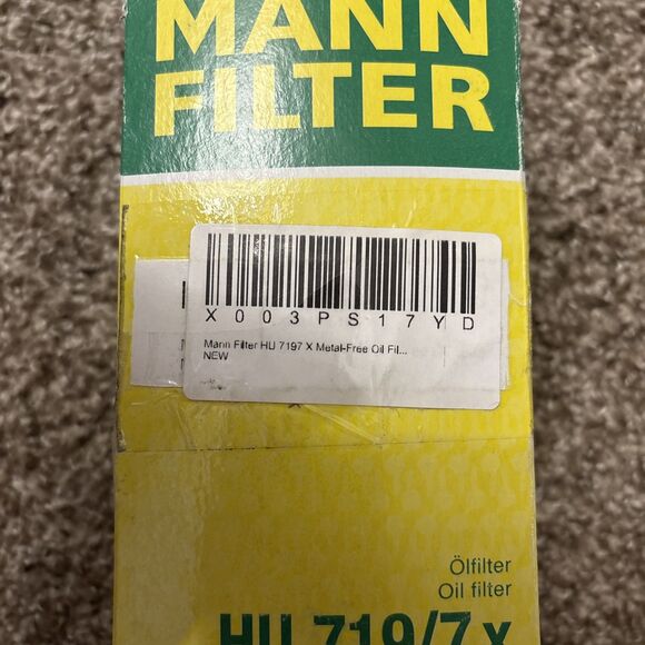 HU 719/7x Engine Oil Filter Mann for Audi A3 TT Quattro Volkswagen Beetle - Picture 3 of 3